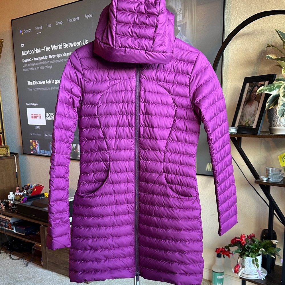 lululemon athletica Vibrant Purple Puffer Coat